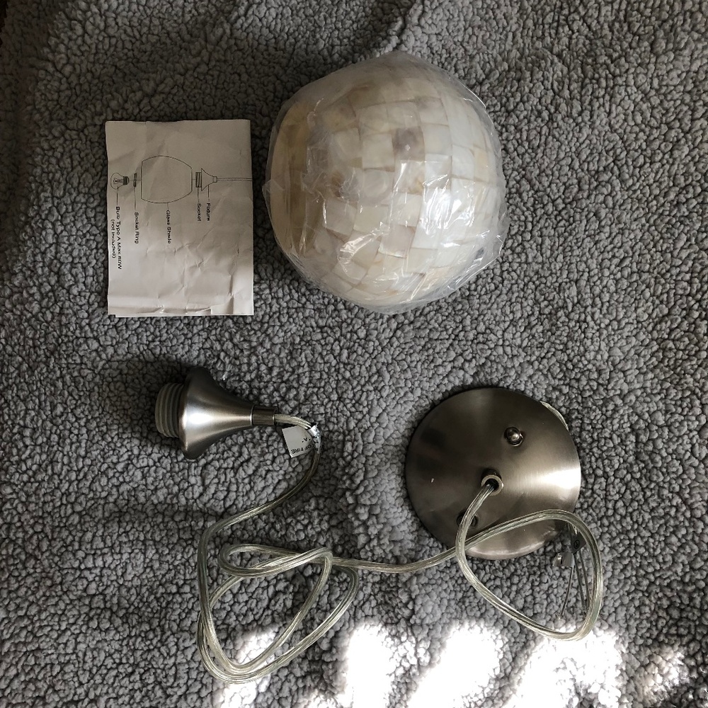 LYSD Shell Mosaic Oval Mini Pendant Light